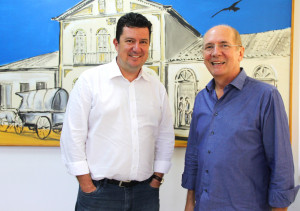 Prefeito de Biguaçu, Ramon Wollinger, e Senador Paulo Bauer - Foto Pedro Costa SECOM