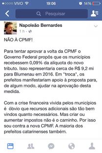 Napoleão Bernardes CPMF