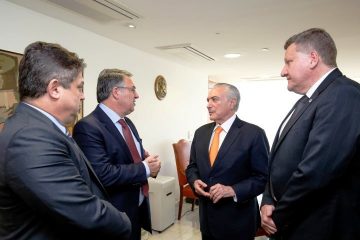 Luciano Buligon - Michel Temer - João Rodrigues e Raimundo Colombo