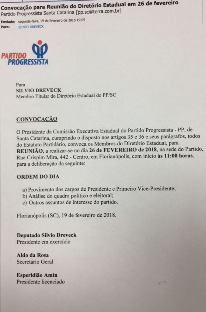 PP convocação