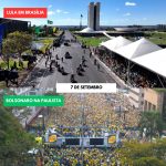 Brasília vazia, esvaziada, fria; Avenida Paulista lotada em protesto contra Alexandre e a ditadura no 7 de Setembro